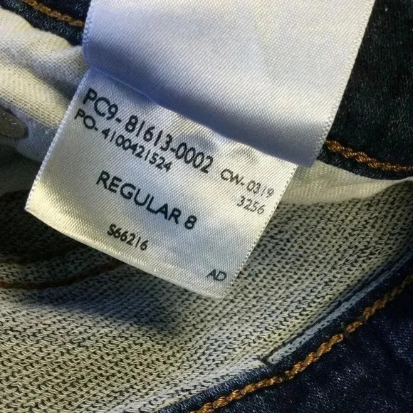 Levi's kids boys Blue Five Pocket Distressed Denizen Slim Jeans Size Regular 8 - Picture 5 of 11